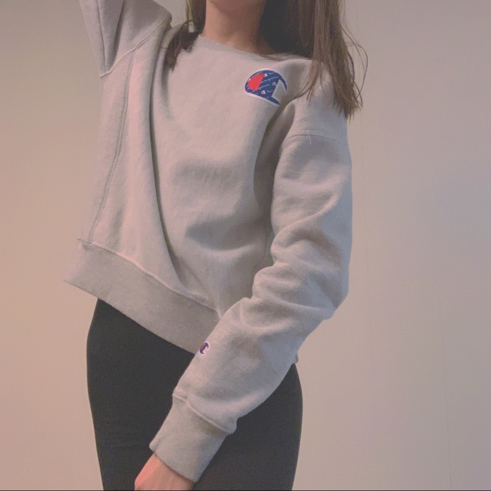 💪 champion grey sweater 💪